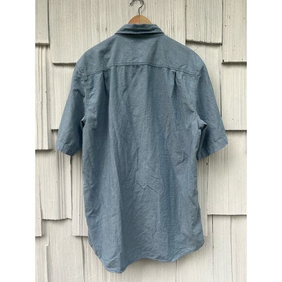 Carhartt Loose Fit Midweight Chambray Short Sleeve Shirt L Tall - Picture 7 of 8
